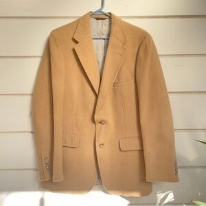 Vintage 100% Cashmere Blazer jacket, Camel color, Medium‎